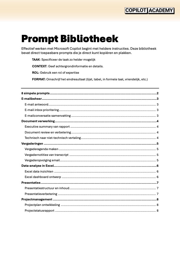 Preview Prompt Bibliotheek